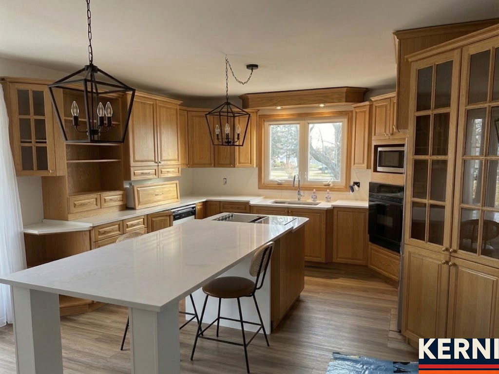 Before: old peeling paint on an Alberta home exterior before KERNI PAINT treatment