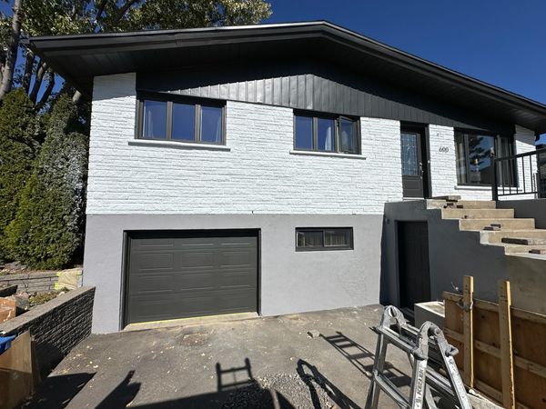 Kitchen cabinet refinishing with smooth spray finish